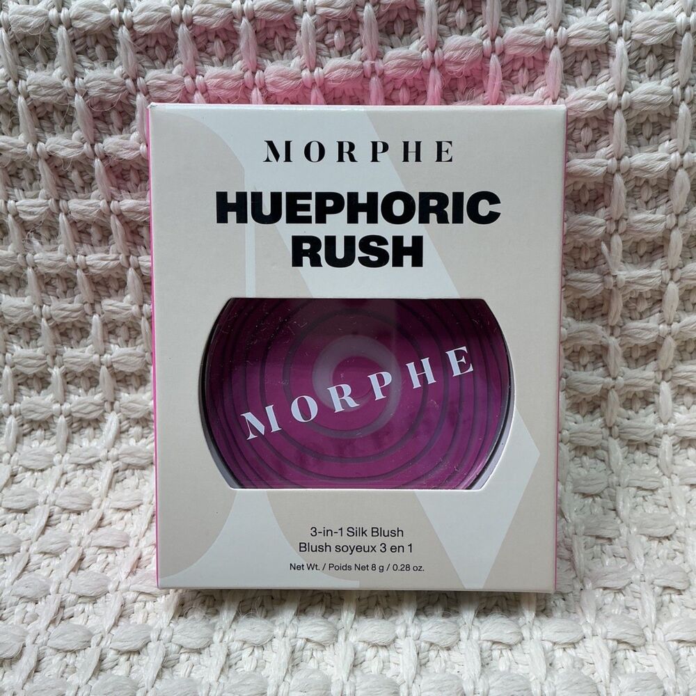 Morphe Huephoric Rush 3 In 1 Silk Blush In Pleasured Warm Pink 0.28oz Full Size